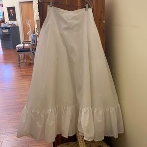 Under a wedding dress long skirt